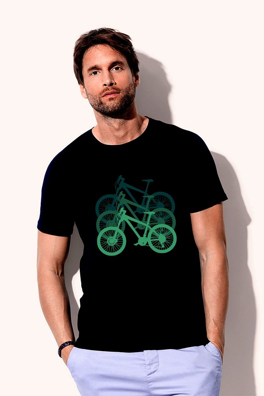t-shirty męskie Koszulka organiczna z nadrukiem Bike