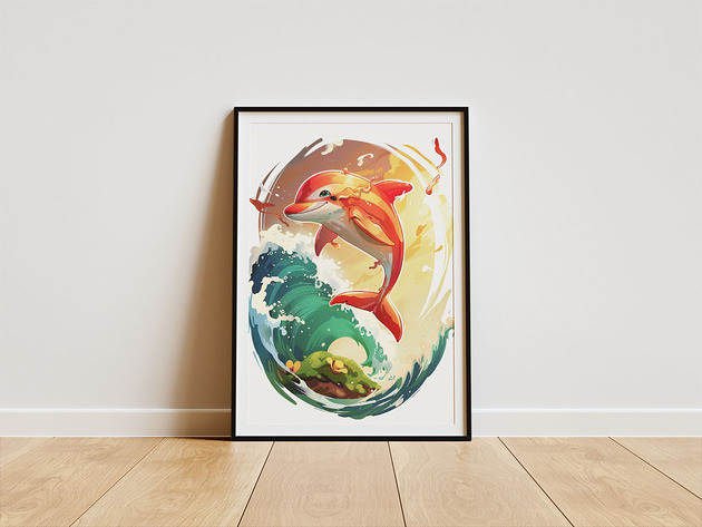 plakaty Plakat -Delfin UM