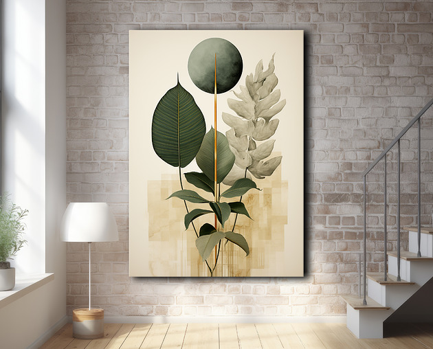 plakaty Tropikalne liście - Plakat - Loft, Minimalizm