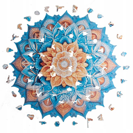 puzzle dla dzieci Puzzle drewniane WOOD YOU DO  Blue Mandala  650 elementów  3XL