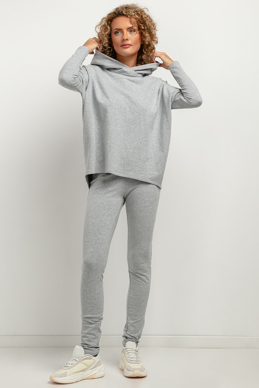 legginsy Spodnie dresowe legginsy T382, jasnoszare