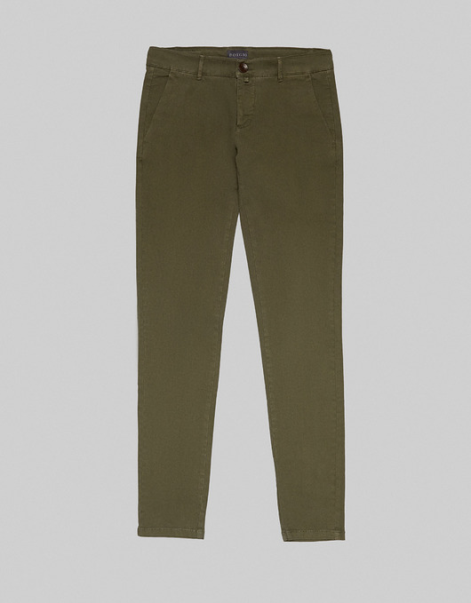spodnie męskie Spodnie męskie menfi zielony slim fit