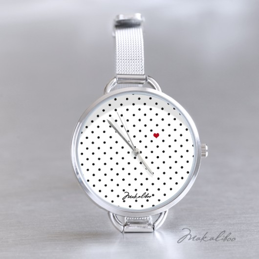 12% taniej Love Dots Biały Makaliboo