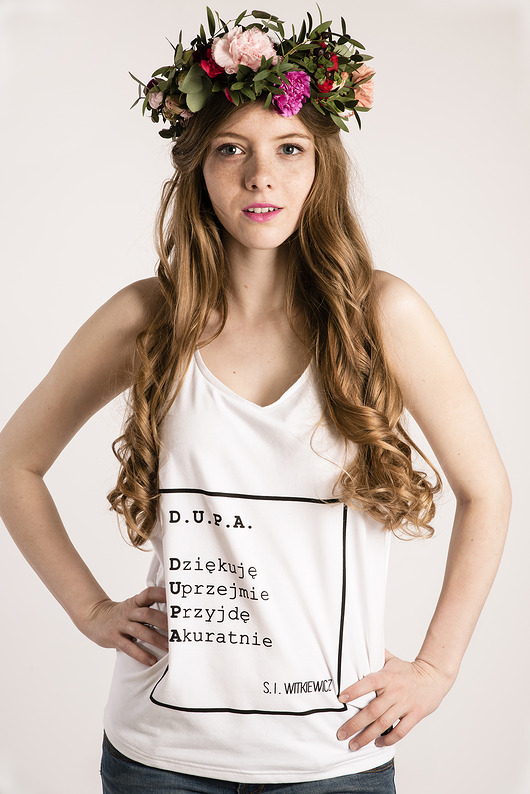 topy damskie Top z cytatem, Witkacy, "D.U.P.A."