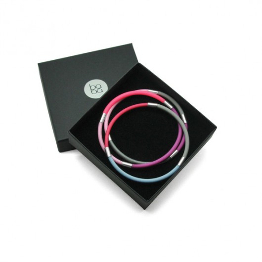 bransoletki wire wrapping Cukierkowe bransoletki srebrno-kauczukowe