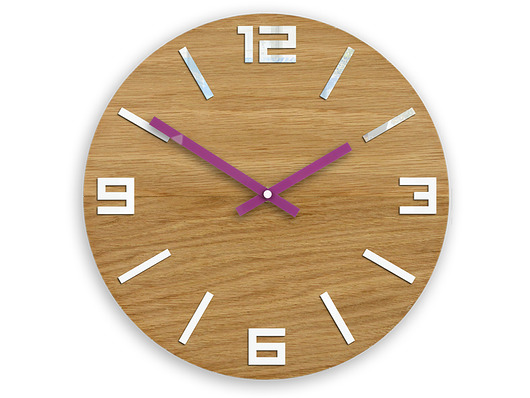 Zegar ścienny Dąb Arabic Biały 33,5 cm ModernClock