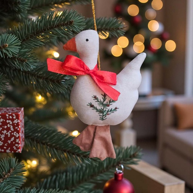 ozdoby choinkowe Gęś zawieszka świąteczna