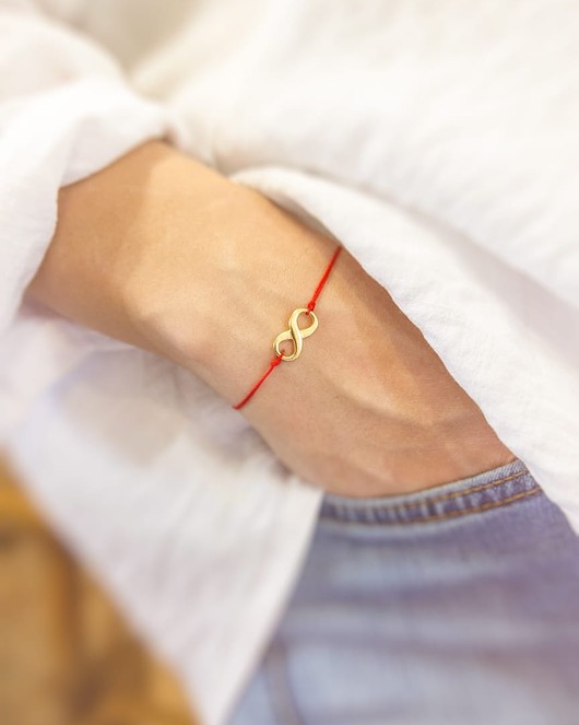 bransoletki na sznurku Bransoletka na szczęście Infinity