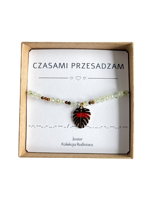 bransoletki na sznurku Bransoletka z alfabetem Morse Rośliniara no 8 LIMITOWANA