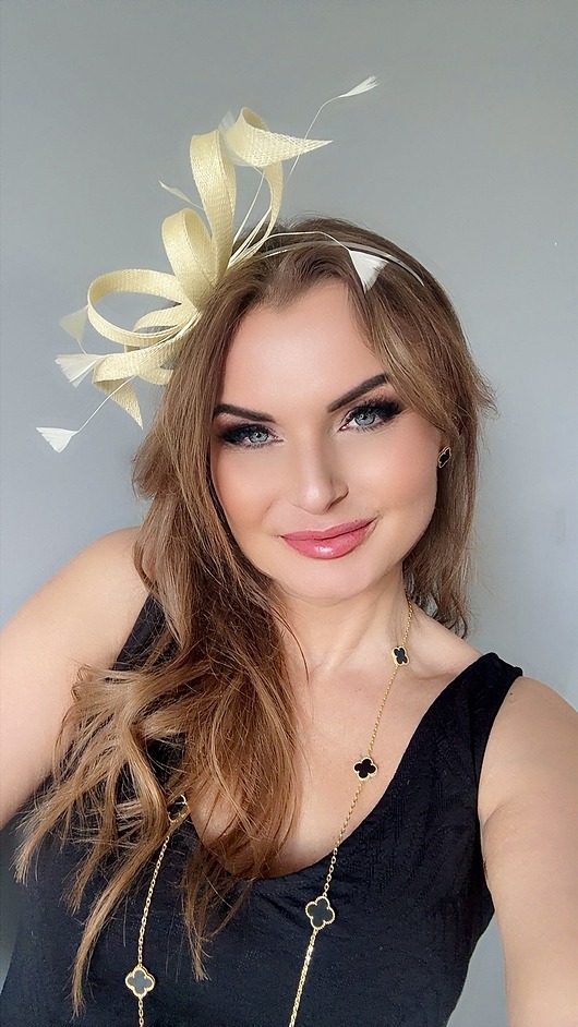 fascynatory Fascynator  ESTELLA ŻÓŁTY PASTELOWY  /oraz inne kolory