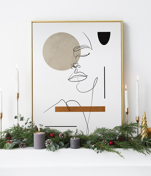 Plakat One Line Face HOG STUDIO