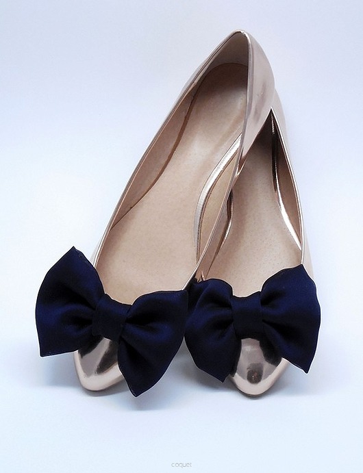 Klipsy do butów Coquet-Klasyczne Kokardy/Navy Bow Coquet