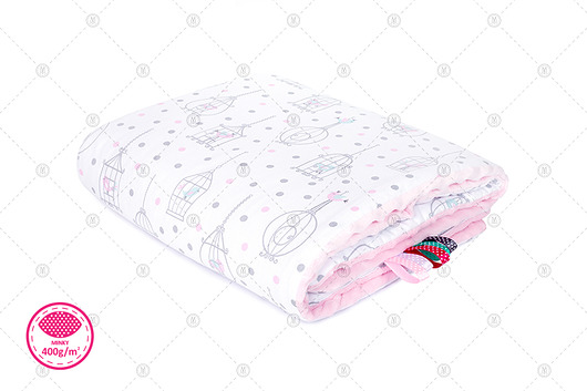 Ocieplany Kocyk Minky 75x100cm - Ptaszki Makaszka