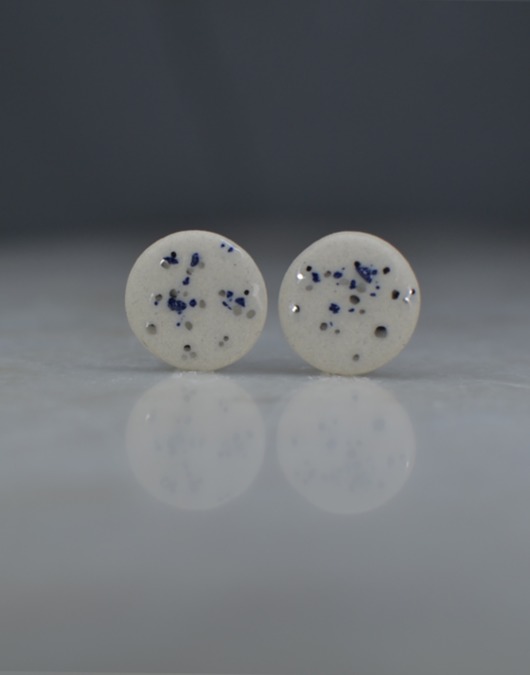 kolczyki ceramiczne Kolczyki ceramiczne zdobione platyną #031