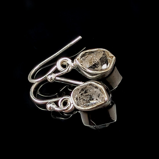 kolczyki srebrne Kolczyki srebrne delikatne herkimery