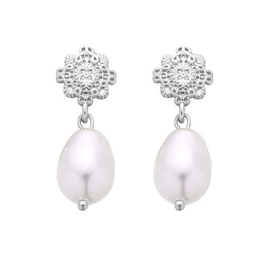 kolczyki srebrne Srebrne kolczyki z naturalnymi perłami