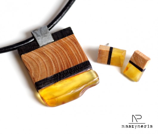 Wood&Amber Komplet Czarny Dąb Maszyneria
