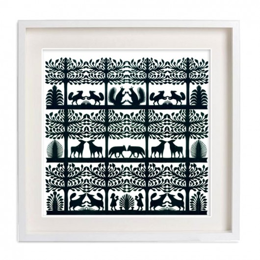 LAS piękno absolutne (Kurpie Art Papercut) na ludowo