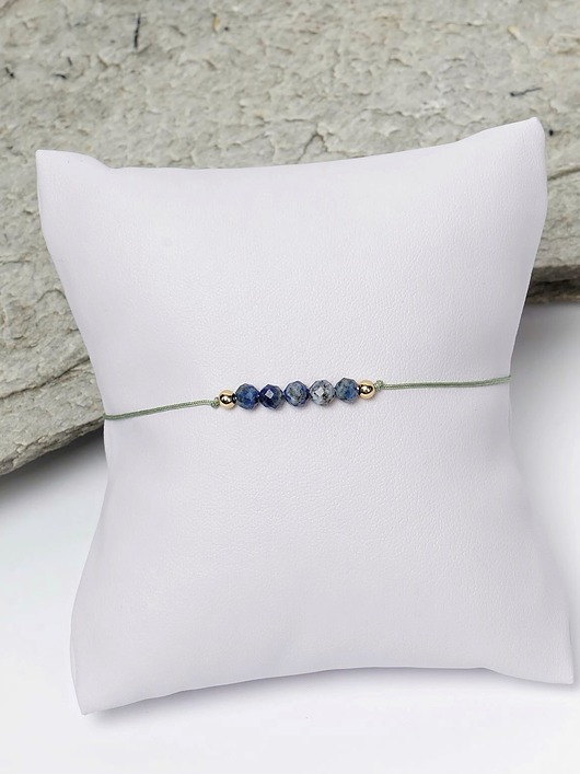 Bransoletka na sznurku z Lapis Lazuli Gleeme Jewellery