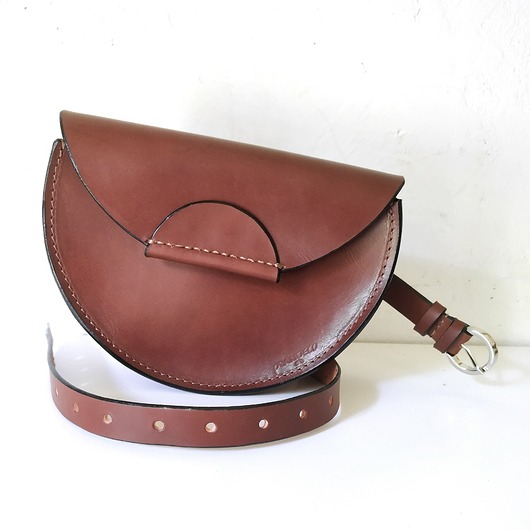saszetka nerka BELTBAG półkole saszetka ze skóry naturalej