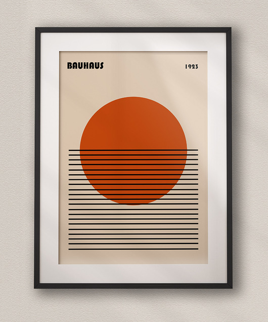 plakaty Minimalistyczny plakat - Bauhaus #7 - Do salonu, sypialni, biura