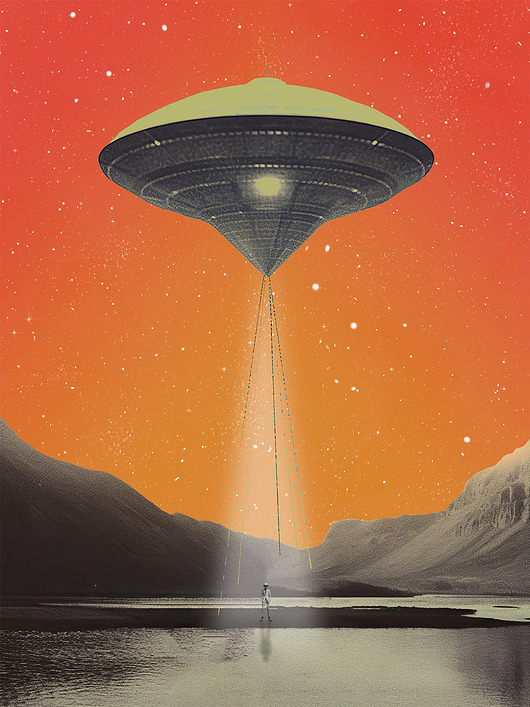 plakaty Plakat / Surrealistyczny Kolaż / UFO