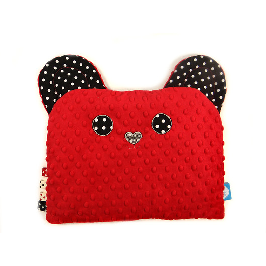 Poduszka SLEEPY BEAR grochy/red GuGa DESIGN