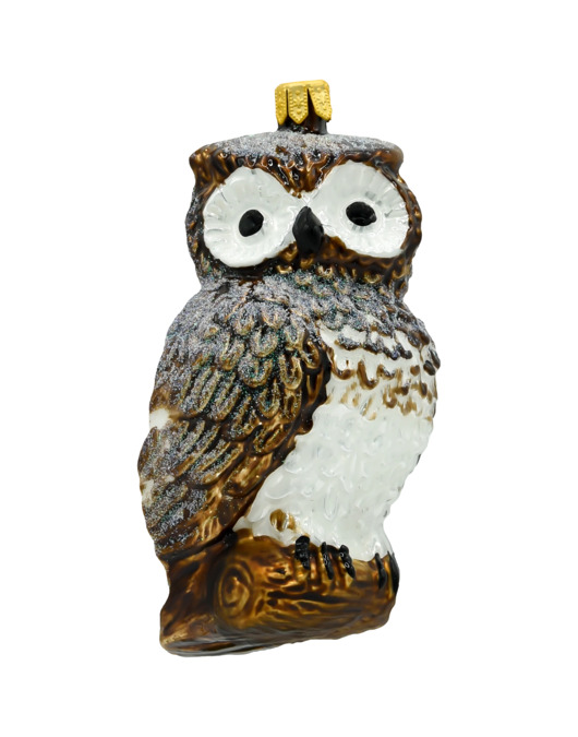 ozdoby choinkowe Bombka choinkowa: Sówka: brązowa