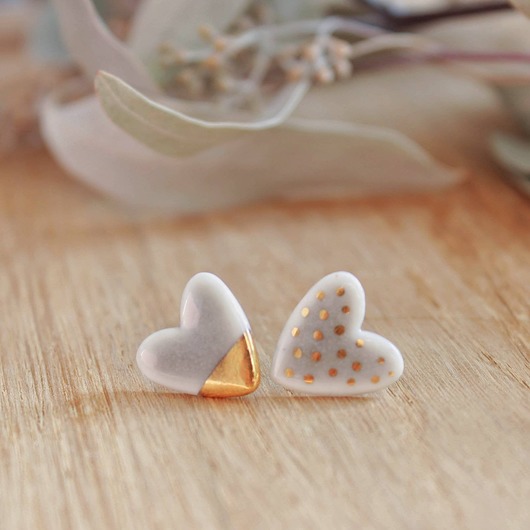 bransoletki ceramiczne kolczyki porcelanowe serca