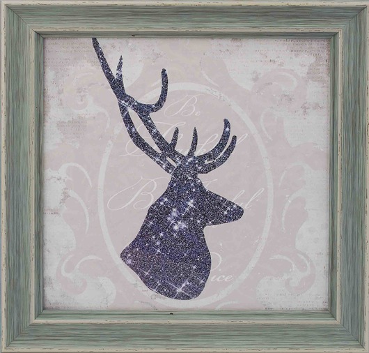 Obraz w drewnianej ramie Deer II MIA home