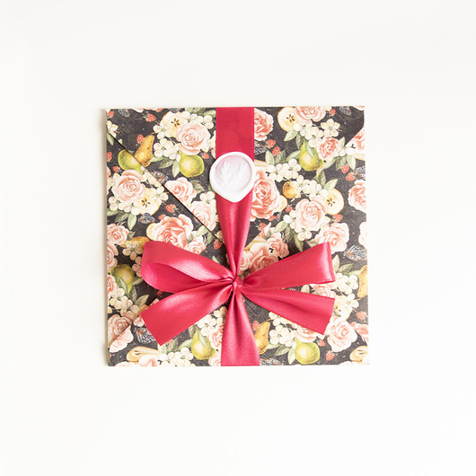 kartki scrapbooking Kartka ślubna kopertówka kwiatowa O