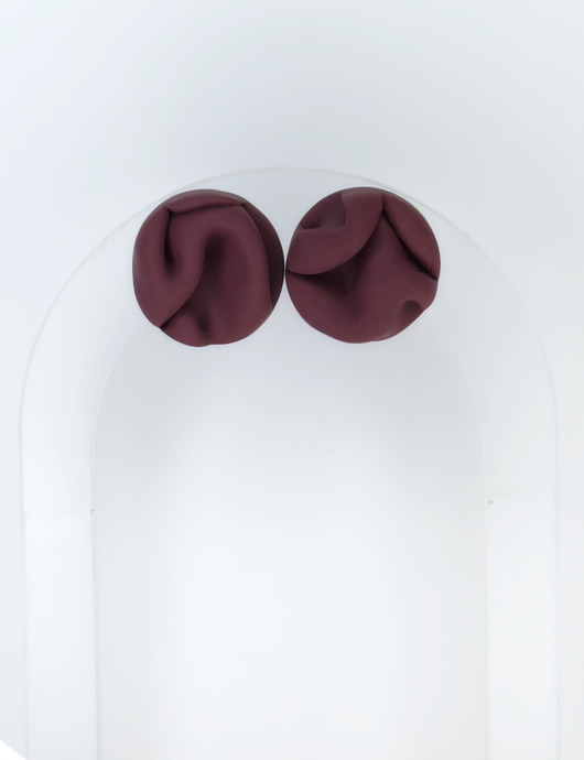 kolczyki z masy plastycznej Kolczyki Fabric - różne kolory