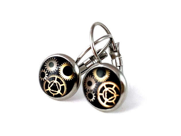 kolczyki srebrne Kolczyki srebrne Mini (Black) I