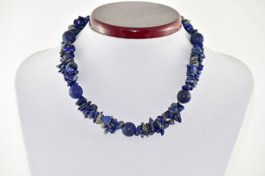 korale Naszyjnik z kamieni naturalnych Lapis Lazuli