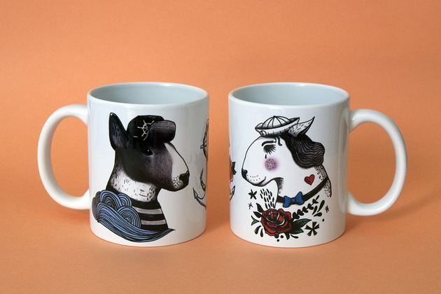 kubki Promocja! Komplet kubków z Bulteriererami