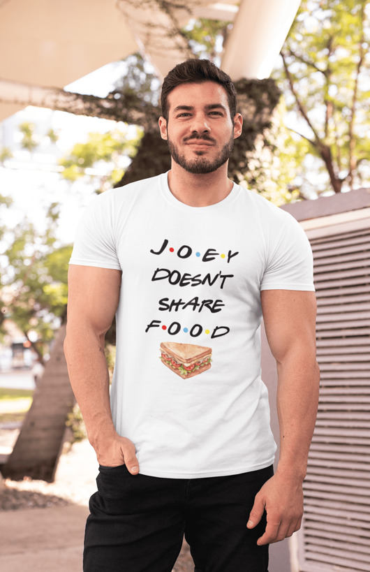 t-shirty męskie koszulka Friends "Joey doesn't share food"
