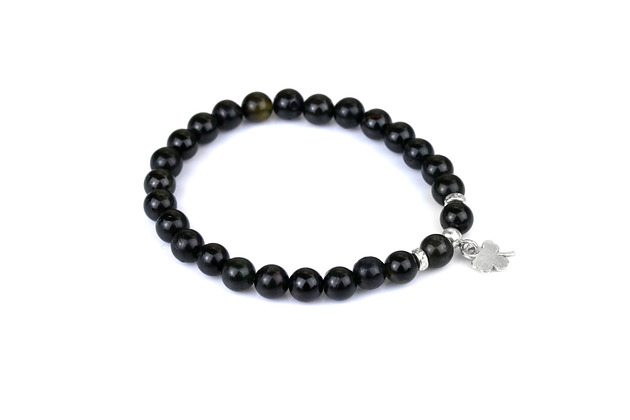 Bransoletka Turmalin Koniczynka srebro Brazi Druse Jewelry