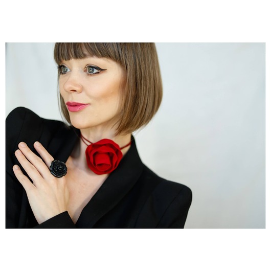 chokery Jedwabny choker