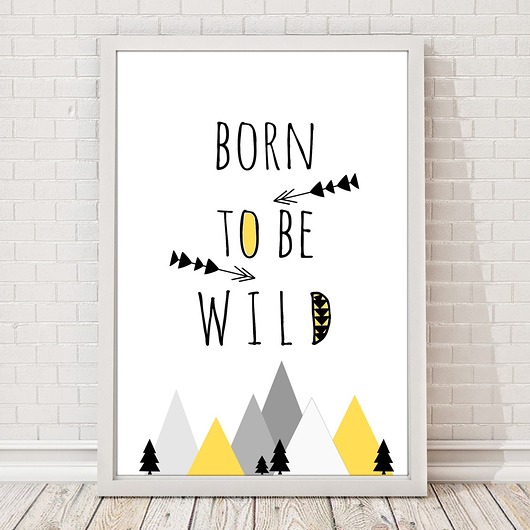 obrazy i plakaty do pokoju dziecięcego Plakat Born to be wild