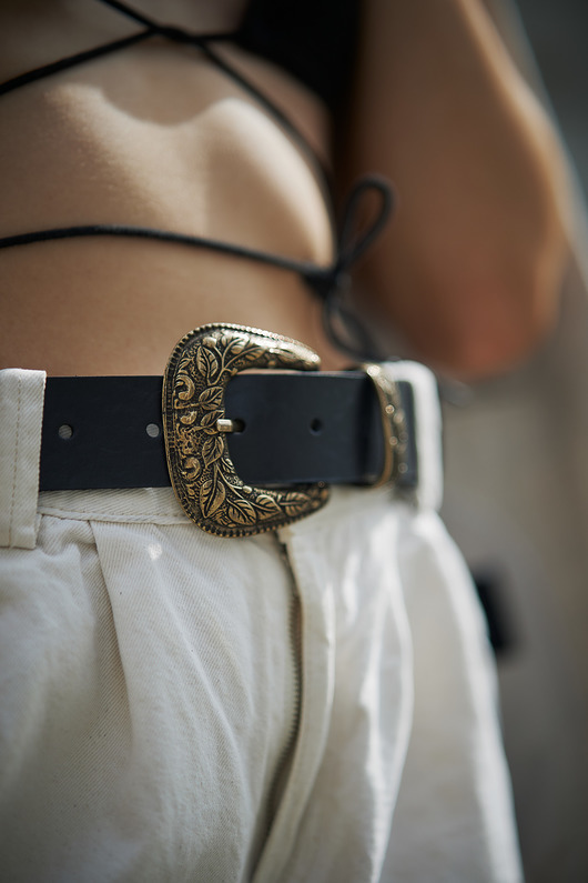 paski damskie Pasek Vintage Gold