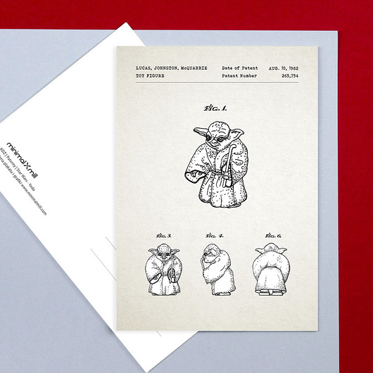 Plakat Star Wars - Yoda - pocztówka minimalmill