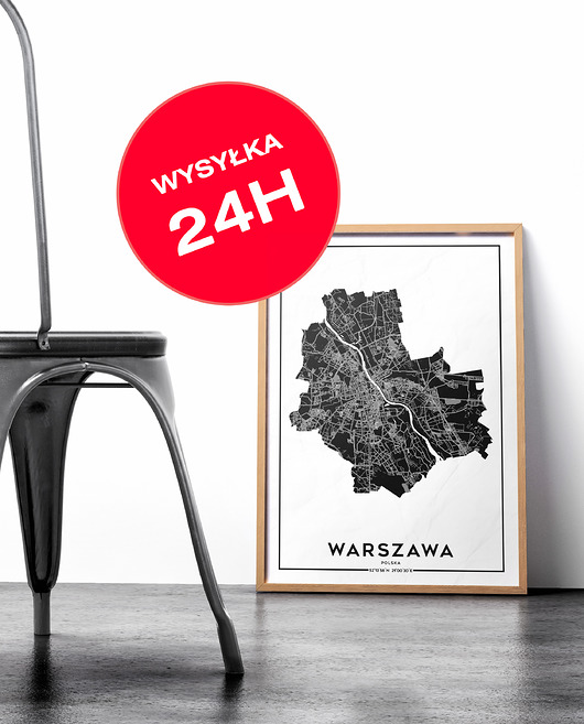 Wysyłka 24h Plakat Miasto - Warszawa 50x70 Peszkowski Graphic