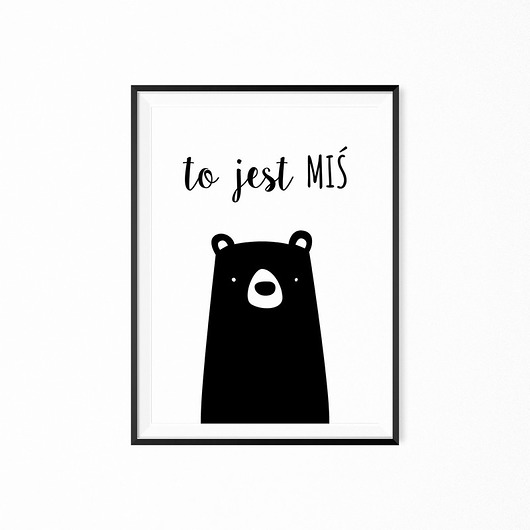 Plakat dla dzieci to jest miś myscandi