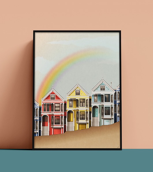 plakaty Plakat Painted Ladies, San Francisco, California