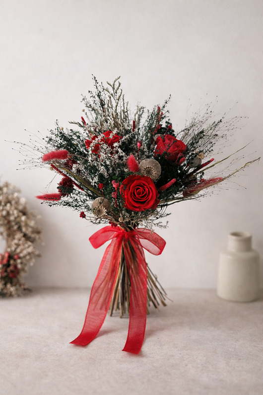 dodatki ślubne Bukiet ślubny trwały i naturalny