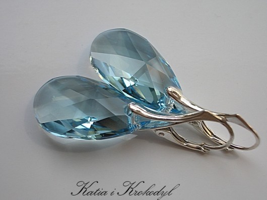 kryształ SWAROVSKI Migdały Aquamarine Katia i krokodyl
