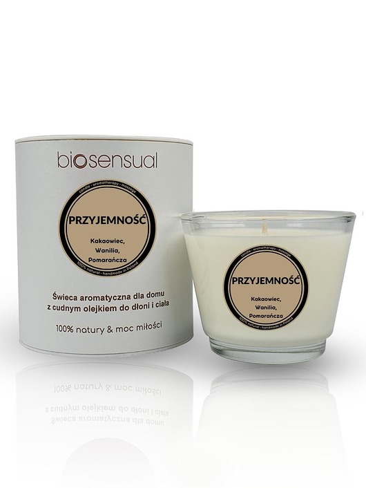 świece zapachowe Świeca do masażu i aromaterapii PRZYJEMNOŚĆ 80g