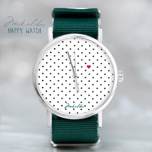  Love Dots - green + box Makaliboo