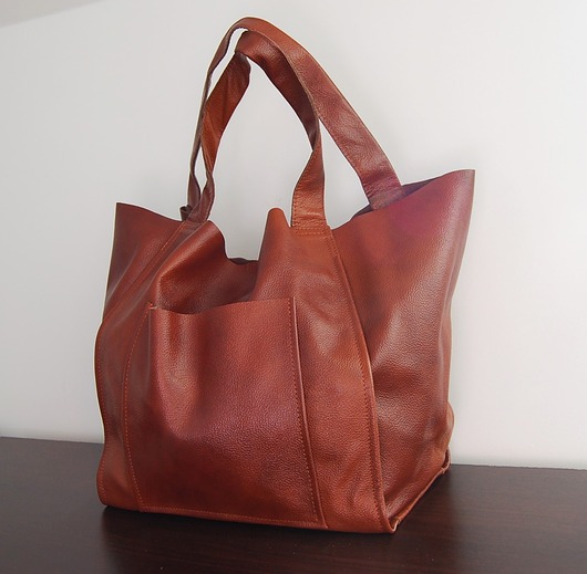 torby na ramię Torebka na ramię ze skóry naturalnej XXL