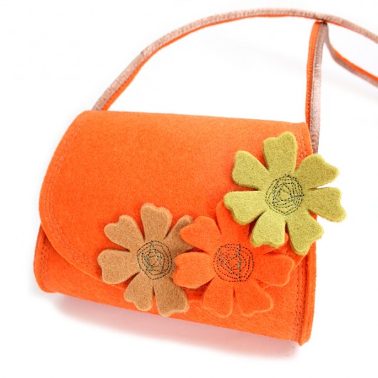 filc3D trapez orange flower alter trendy mody